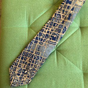 Unique Washington, DC Necktie! 100% SILK Civitas Map of the Nation's Capital